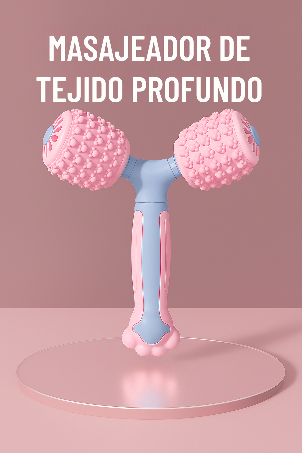 Rodillo de masaje de silicona ergonómico para alivio muscular y relajación profunda en yoga y fitness