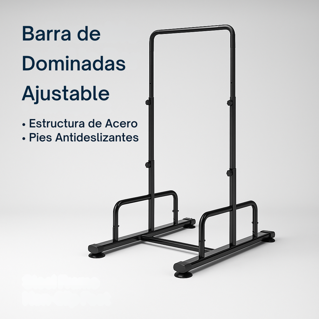 Barra de Dominadas negra para entrenamiento de fuerza en el hogar instalada en marco de puerta