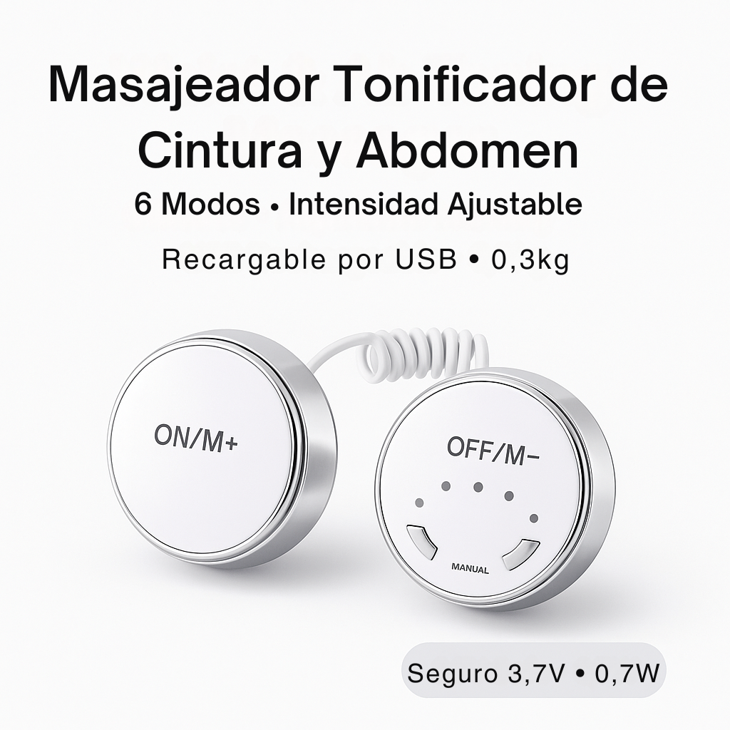 Masajeador Moldeador de Cintura y Abdomen blanco para fitness en casa mujer