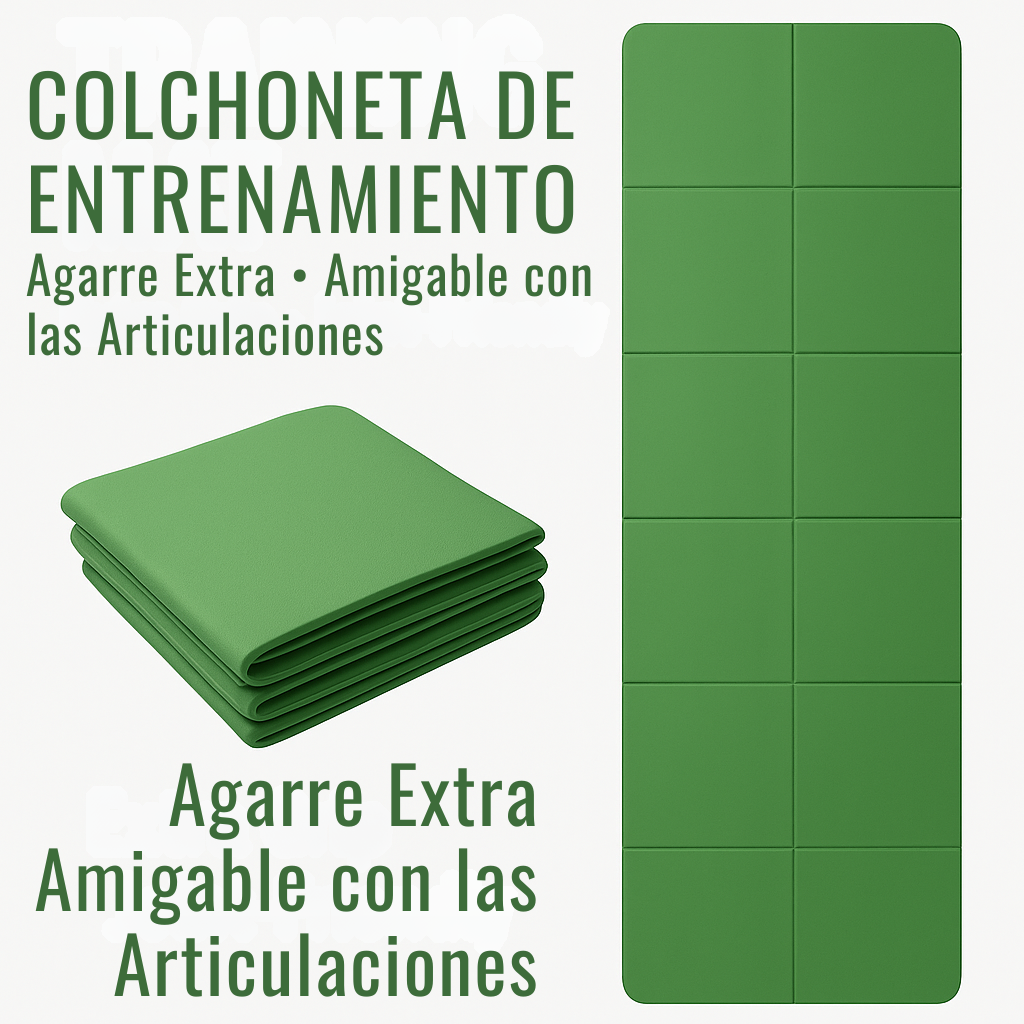 Colchoneta de Yoga Plegable de TPE – Esterilla Antideslizante para Fitness y Relajación