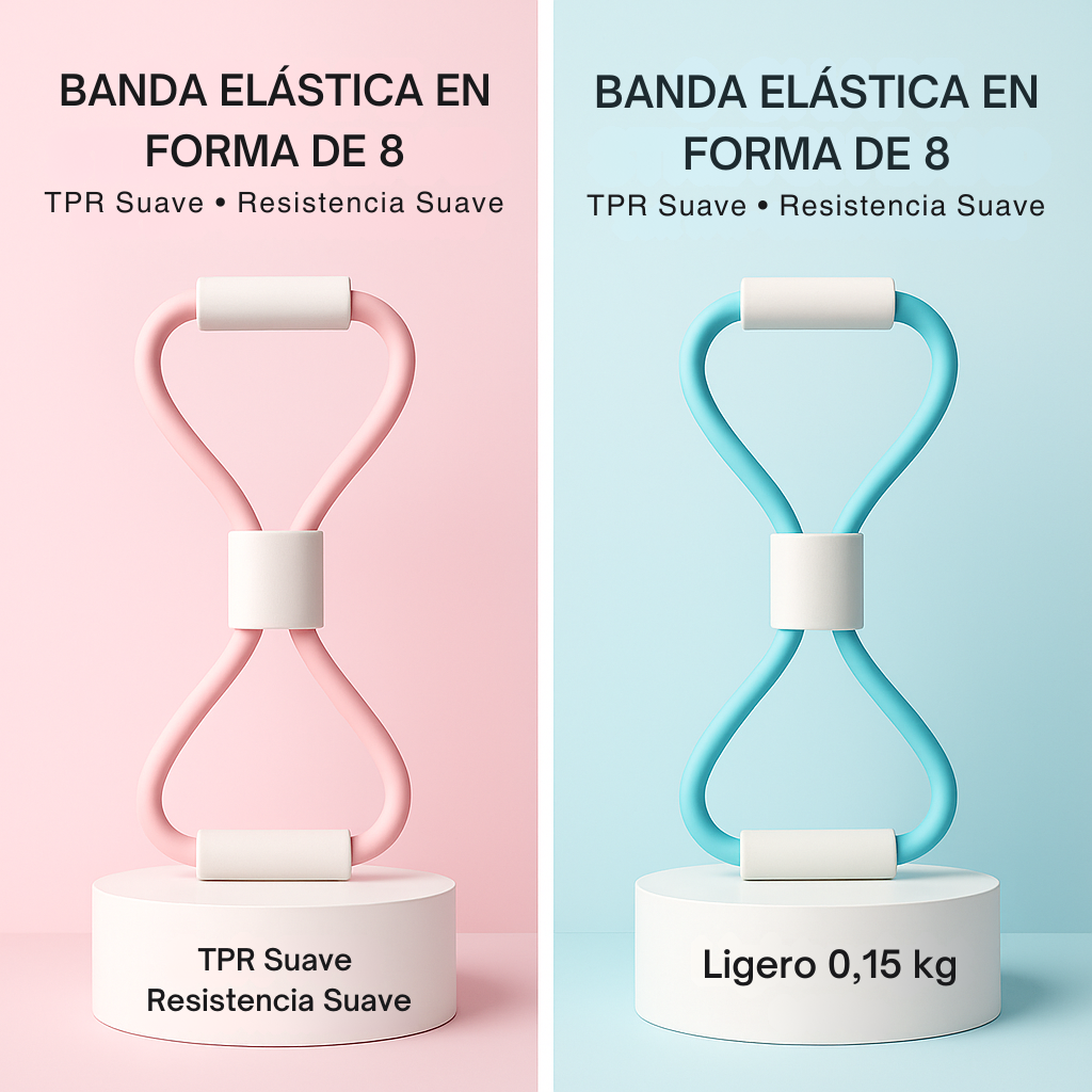 Banda Elástica en Forma de 8 para Yoga y Espalda – Expansor de Hombros para Mujer