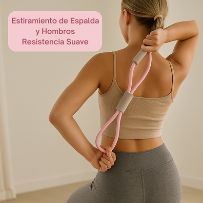 Banda Elástica en Forma de 8 para Yoga y Espalda – Expansor de Hombros para Mujer