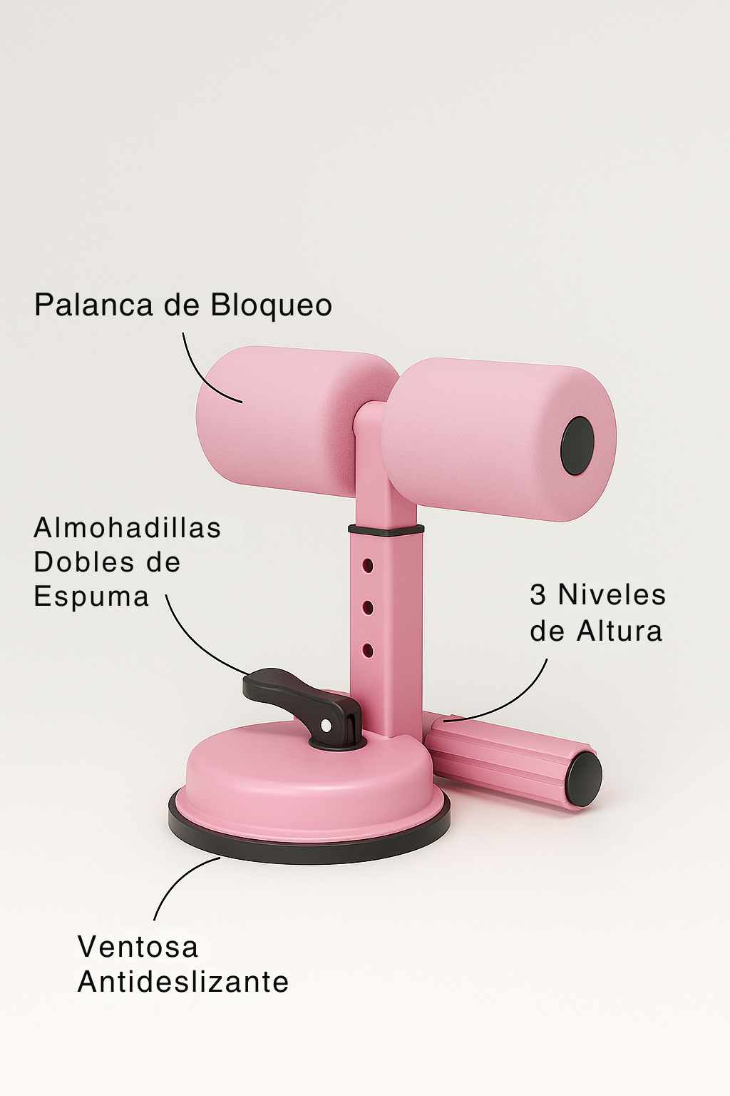 Asistente para Abdominales con Ventosa – Soporte de Fitness para Ejercicios en Casa