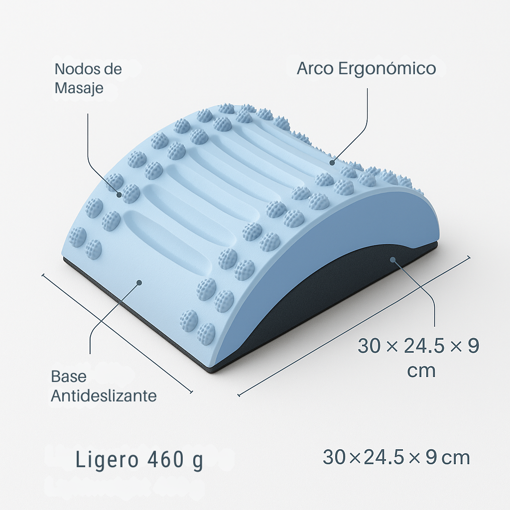 Almohadilla de Estiramiento y Masaje Lumbar – Soporte para Espalda y Yoga