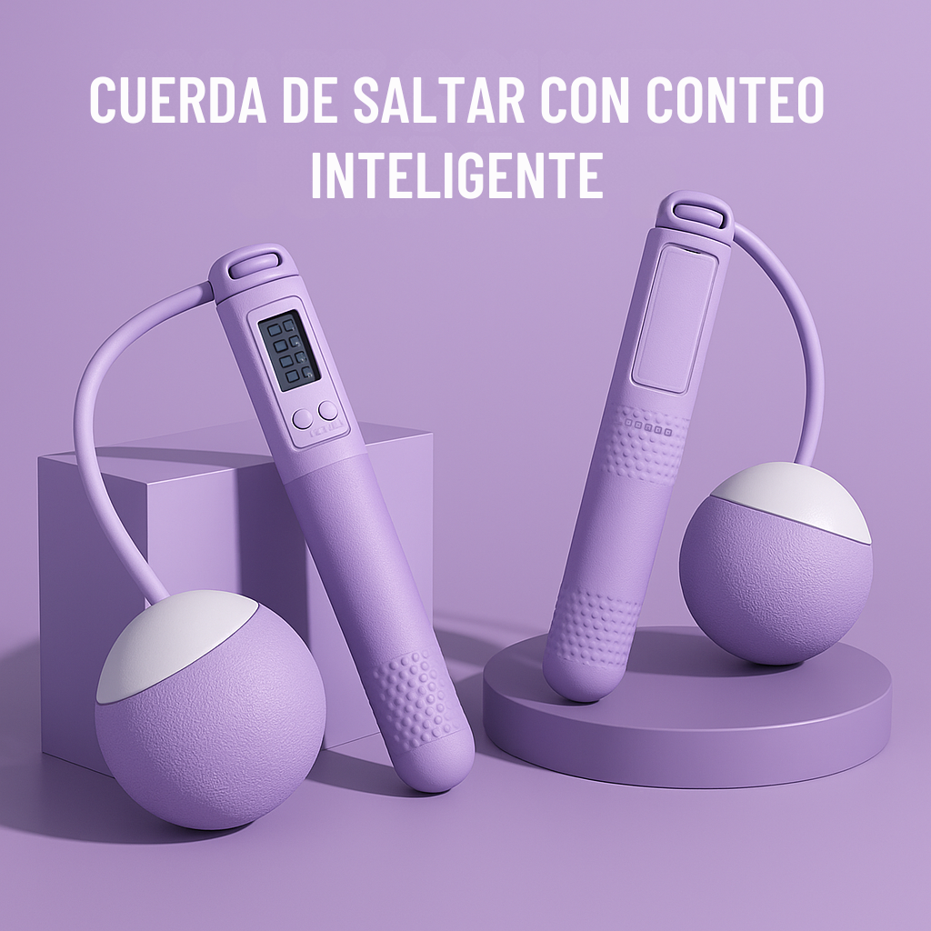 Cuerda de Saltar Inteligente con Contador – Comba con Peso para Cardio y Fitness