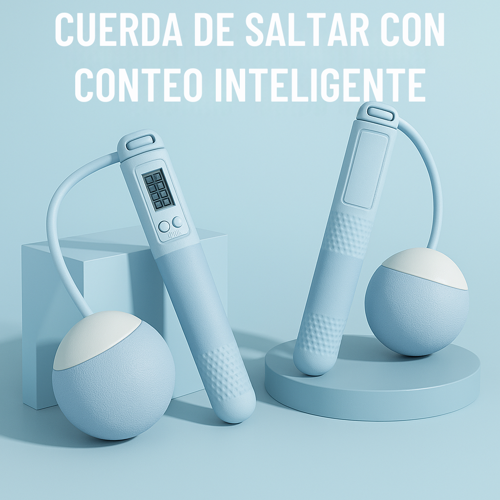 Cuerda de Saltar Inteligente con Contador – Comba con Peso para Cardio y Fitness
