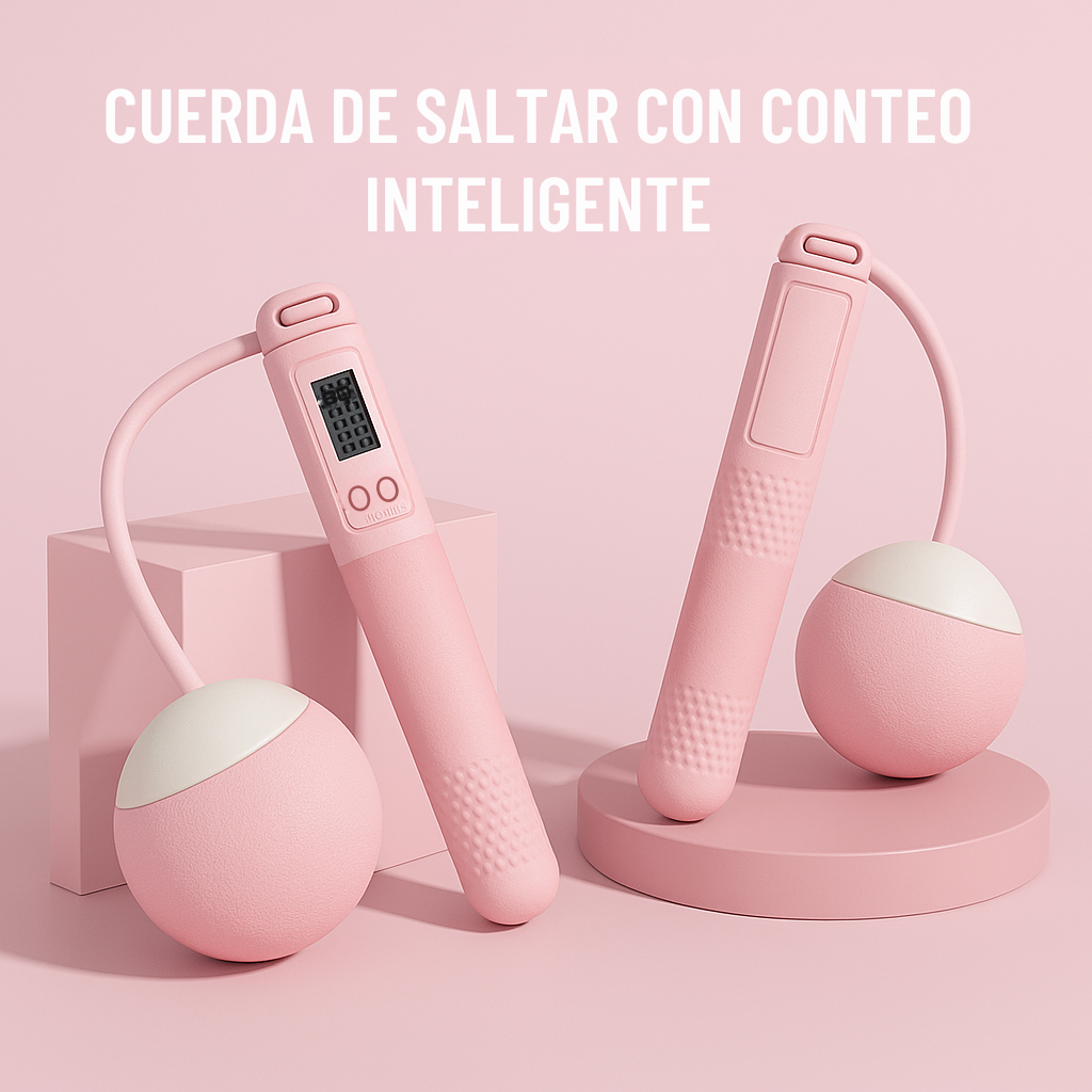 Cuerda de Saltar Inteligente con Contador – Comba con Peso para Cardio y Fitness